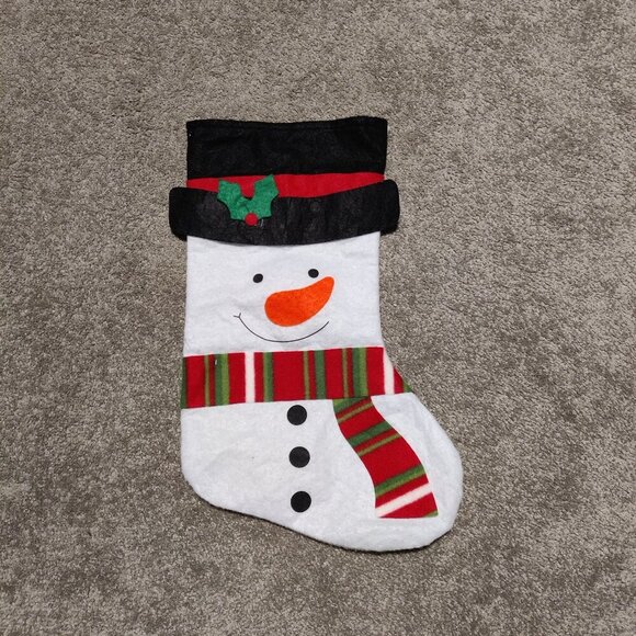 Snowman Christmas Stocking Kids Traditions Holidays Santa - Picture 1 of 6